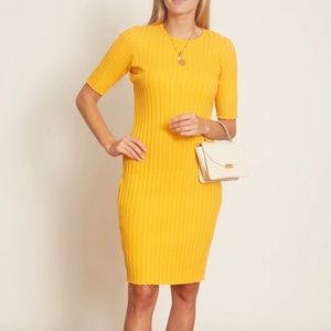 Simon Miller Ribbed Capo Short Crew Neck Dress Sm